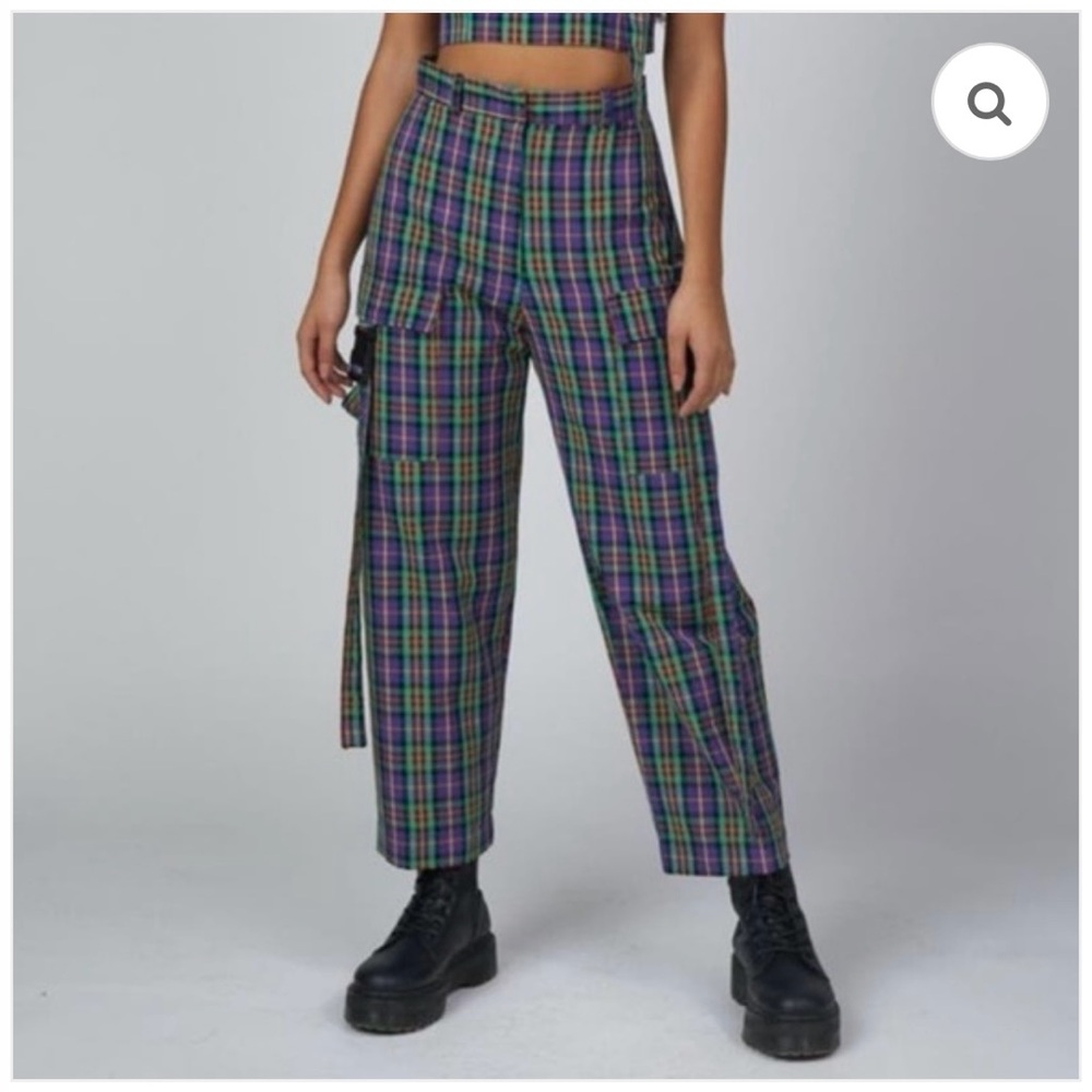 The Ragged Priest Colorful Plaid Cargo Pants